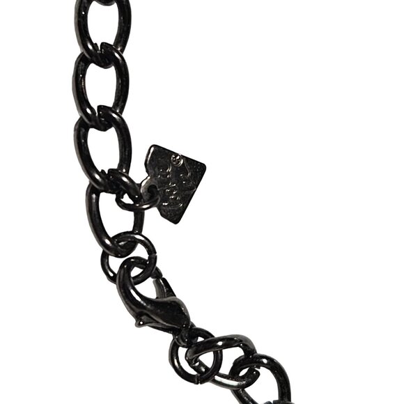 Cookie Lee Elegant Black Clear Disc Beaded Statement Necklace Fashion Jewelry - Picture 7 of 10